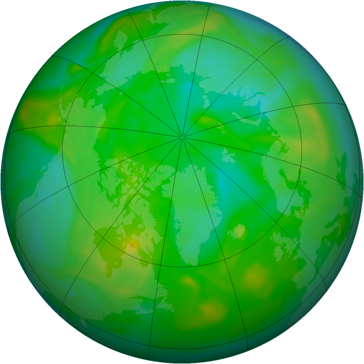 Arctic ozone map for 21 July 2006